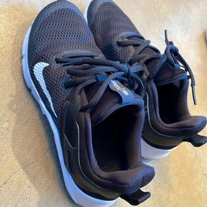 Black and white Nike shoes